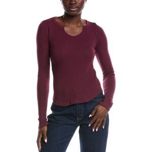 Project Social T Womens The Comeback Notch Neck Top, Red
